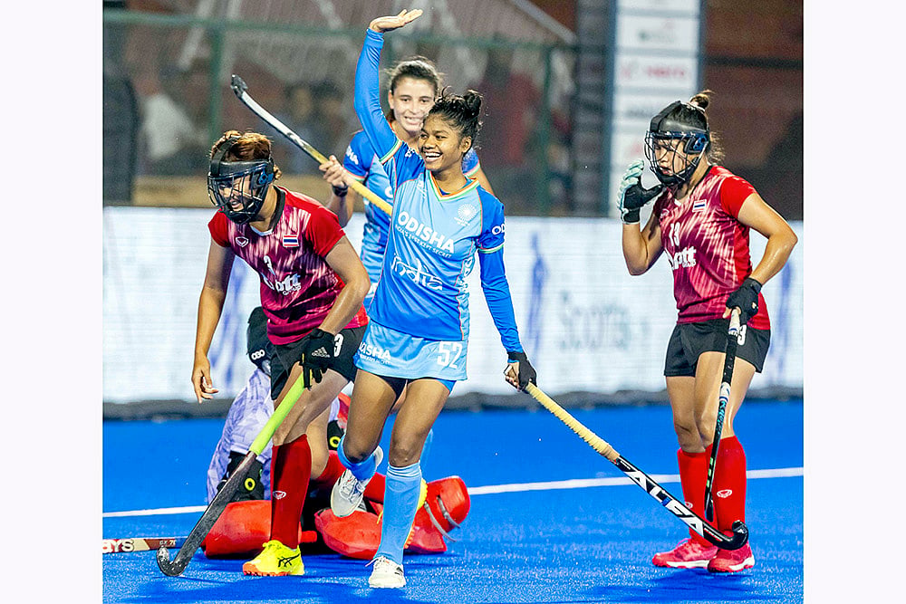 Womens Asian Champions Trophy 2024 hockey match India and Thailand photos_Beauty Dungdung