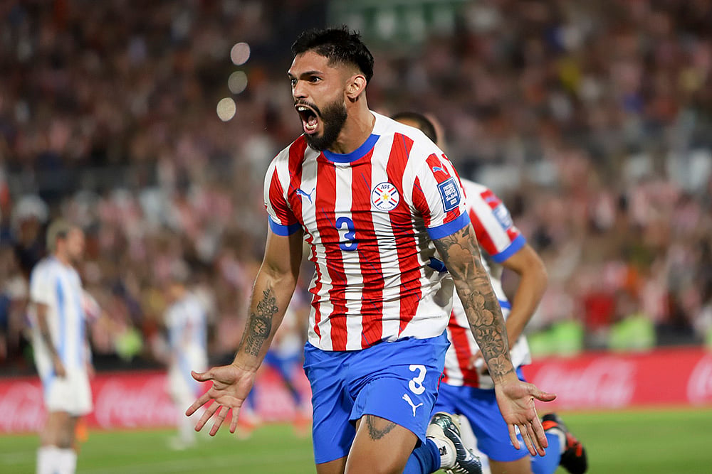 FIFA World Cup 2026 Qualifiers Paraguay vs Argentina soccer match photos_Omar Alderete