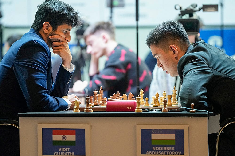 Tata Steel Rapid Chess 2024 Day 2_ Vidit Gujrathi vs Nodirbek Abdusattarov