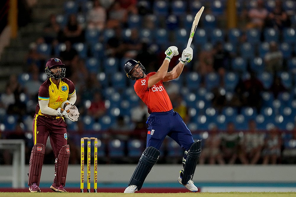 West Indies vs England third T20 cricket at Daren Sammy National Cricket Stadium_ Jos Buttler