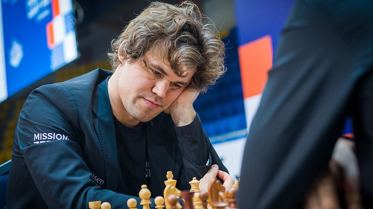 | Photo:/FIDE Chess : File photo of Magnus Carlsen at FIDE Chess Championship.