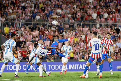 FIFA World Cup 2026 Qualifiers: Paraguay's Antonio Sanabria scores his side's first goal against Argentina 