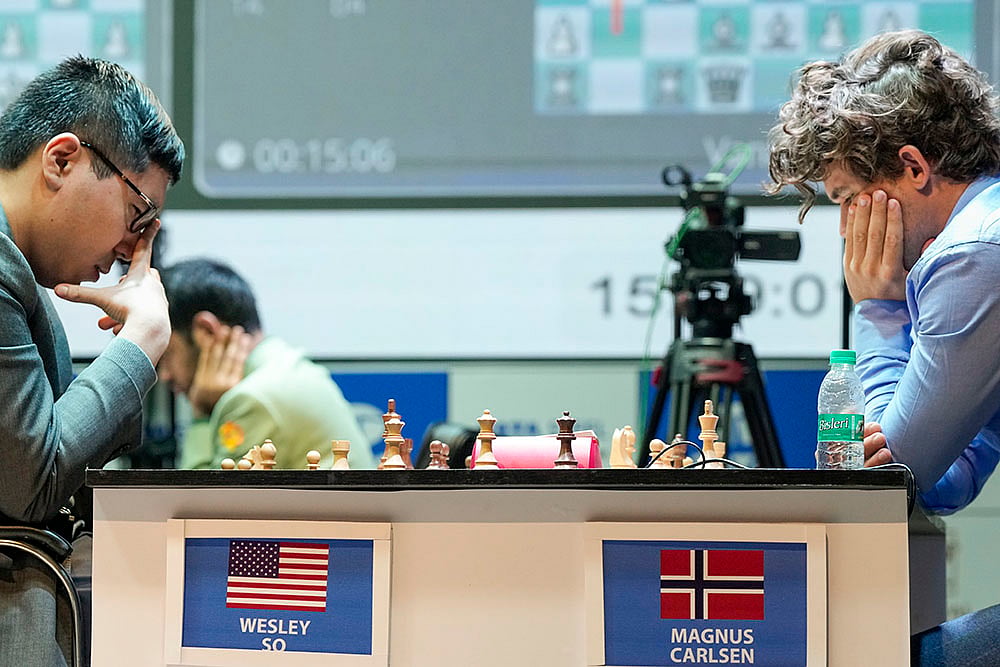 Tata Steel Rapid Chess 2024 Day 2_ Magnus Carlsen vs Wesley So