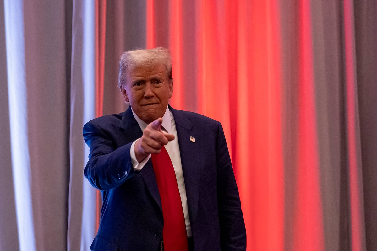 (AP Photo/Alex Brandon)
 : President-elect Donald Trump arrives to speak at meeting of the House GOP conference, Wednesday, Nov. 13, 2024, in Washington. 

