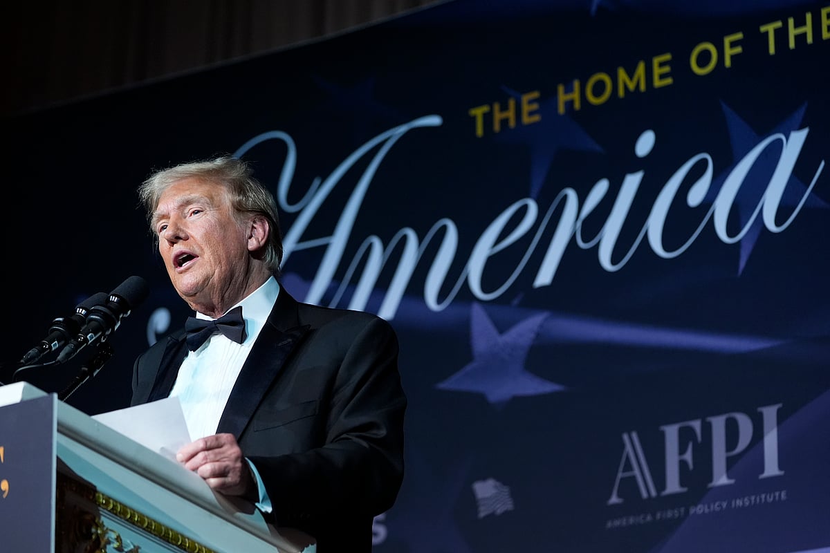Alex Brandon/AP : United States President-elect Donald Trump speaks during an America First Policy Institute gala at his Mar-a-Lago estate, Thursday, Nov. 14, 2024.