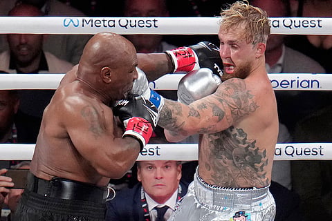 Tyson vs Paul Boxing: Mike Tyson hits Jake Paul