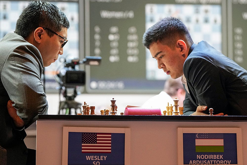 Tata Steel Chess India Rapid Day 3 photo_Nodirbek Abdusattarov vs GM Wesley So