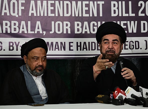 (Photo by Vipin Kumar/Hindustan Times via Getty Images) : Maulana Kalbe Jawad Briefs Media At Dargah Shah-e-Mardan On WAQF Board Bill Issue