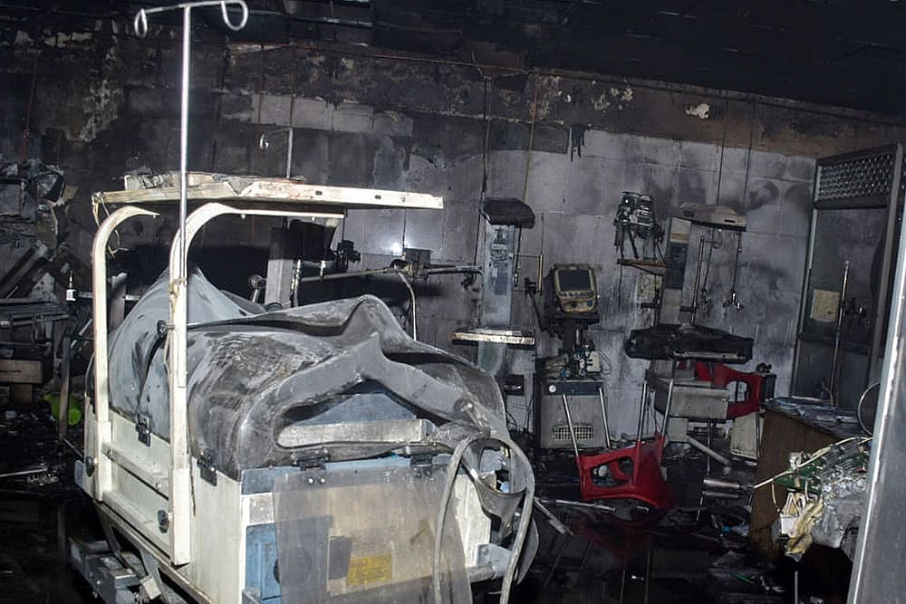 | Photo: AP : Fire At Jhansi Medical College