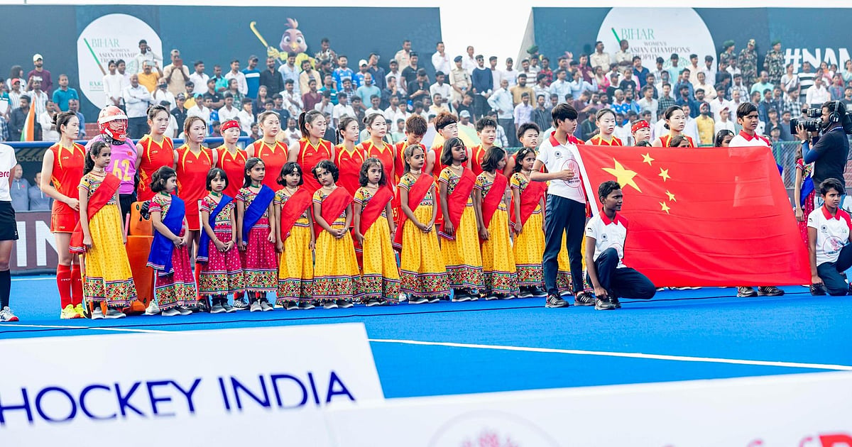 X/ @HockeyIndia : China women's hockey team.