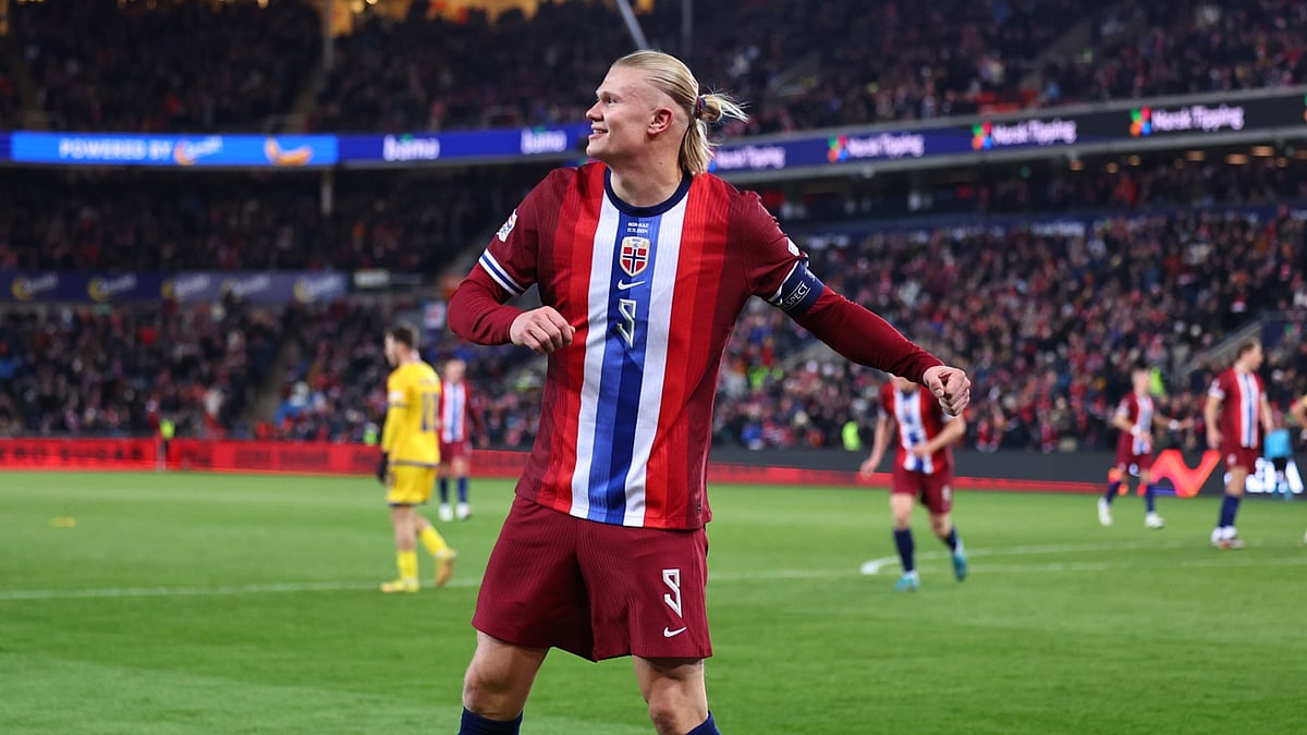 Erling Haaland scored a hat-trick in Norway's big win - null