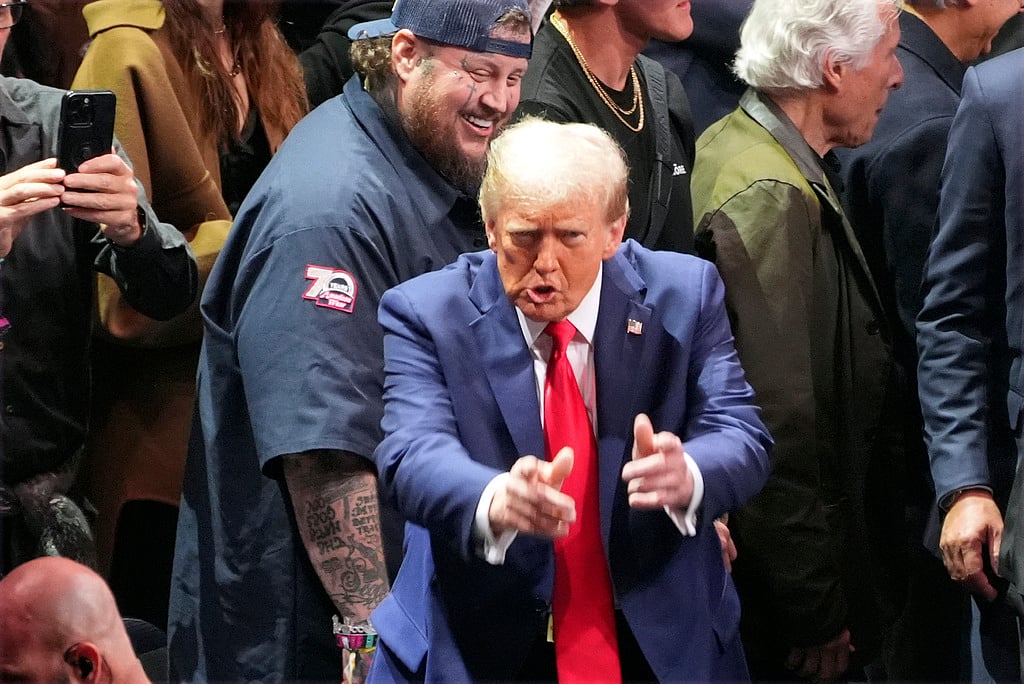 USA president-elect Donald Trump arrives at Madison Square Garden in New York for UFC 309.
