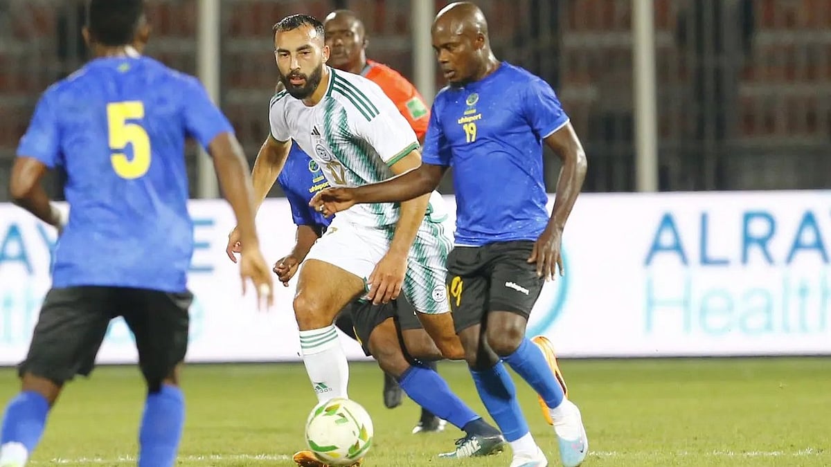 CAF Africa Cup Of Nations website : File photo of action from the 2023 Africa Cup Of Nations Qualifiers match between Algeria and Tanzania.