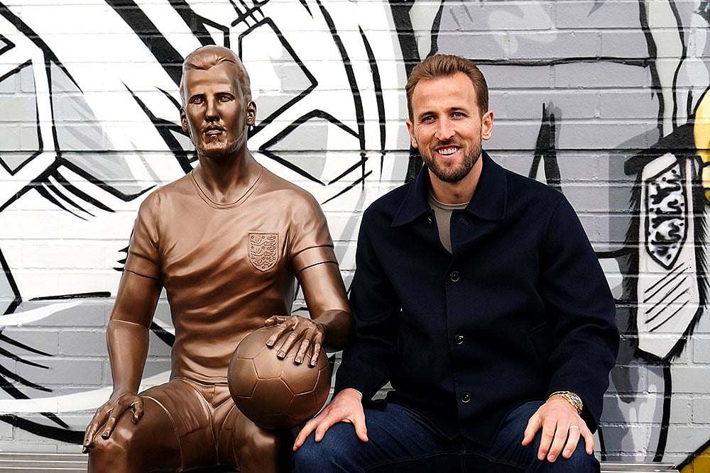 Britain Soccer Harry Kane Statue