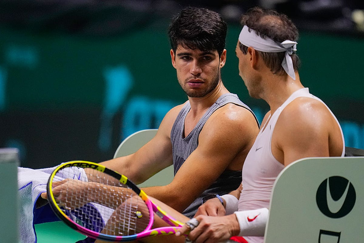 Rafael Nadal training session