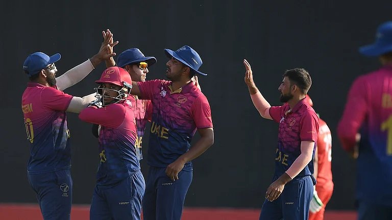 UAE cricket team. - X/@EmiratesCricket