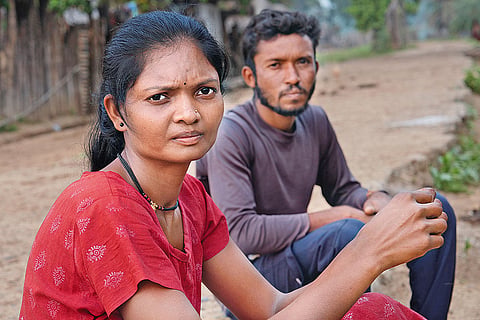 Grief and Despair: Bandu Telami and his wife. They lost their three-year-old daughter recently
