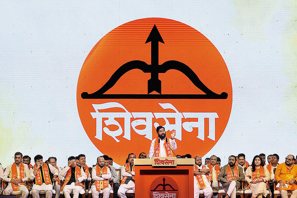 | Photo: Getty Images : One Man, Many Moods: Maharashtra Chief Minister Eknath Shinde addresses a rally in Mumbai 