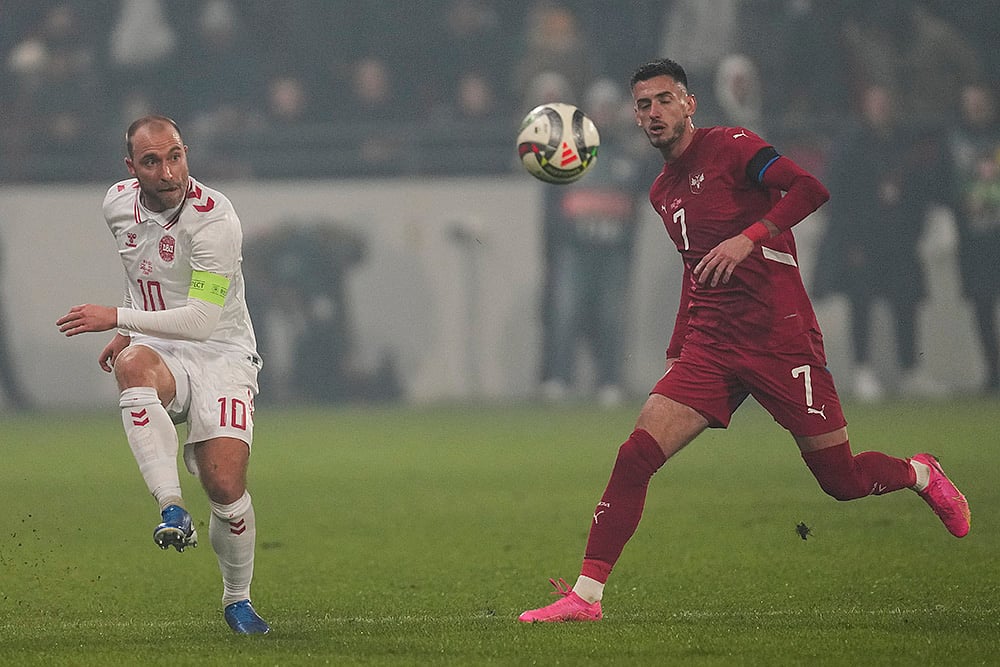 UEFA Nations League Soccer Serbia Vs Denmark football gallery_Christian Eriksen 