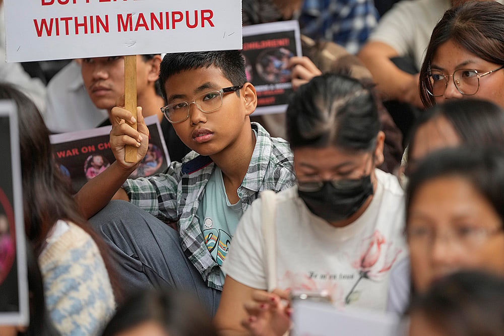 2023–2024 Manipur violence, Kuki and Meitei conflict_Protest over killing of 6 people in Manipur 