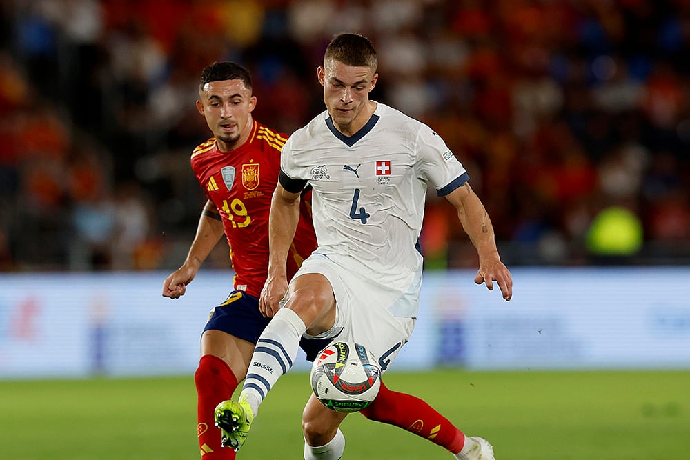 UEFA Nations League Soccer Spain Vs Switzerland football gallery_Miro Muheim