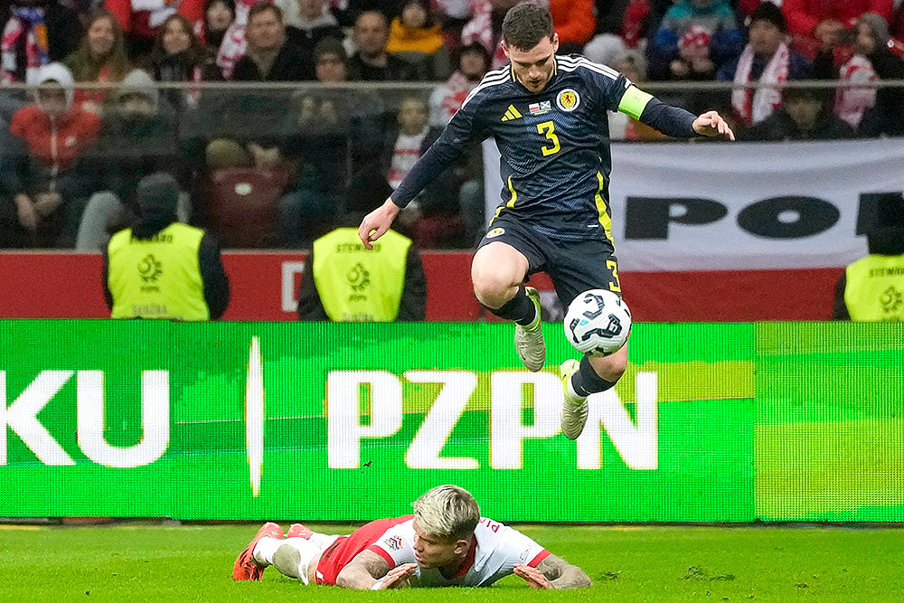 UEFA Nations League Soccer Poland vs Scotland football gallery_ Andy Robertson