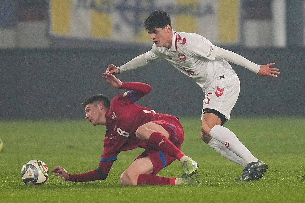 UEFA Nations League Soccer Serbia Vs Denmark football gallery_Andrija Maksimovic