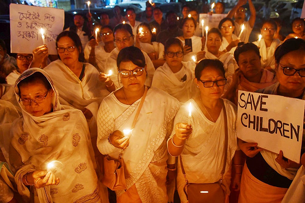 2023–2024 Manipur violence, Kuki and Meitei conflict_Protest over killing of 6 people in Manipur