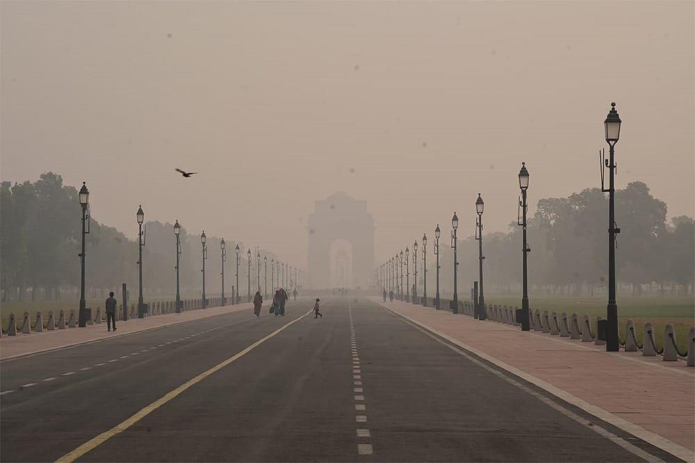 North India Air pollution photo gallery_smog at Kartavya Path