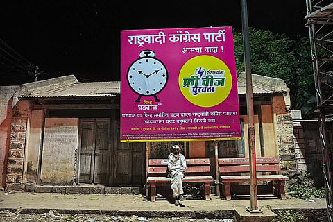 A supporter of Ajit Pawar