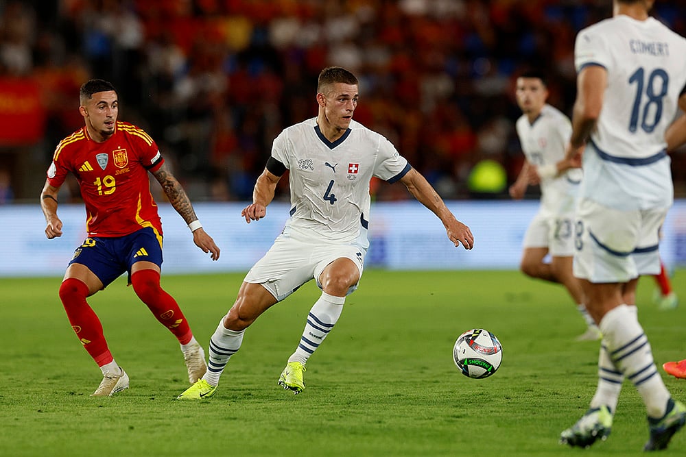 UEFA Nations League Soccer Spain Vs Switzerland football gallery_Miro Muheim