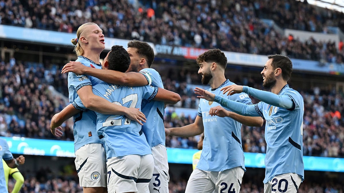 Manchester City's player celebrate