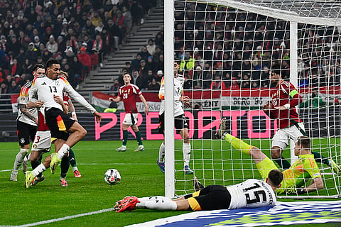 Nations League Soccer: Germany's Felix Nmecha scores his side's first goal