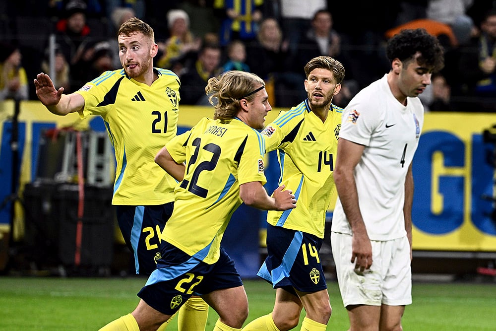 Nations League Soccer Sweden vs Azerbaijan football match_Dejan Kulusevski