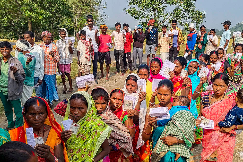 Voting for Jharkhand Assembly polls-2nd phase_Voters in Dhanbad