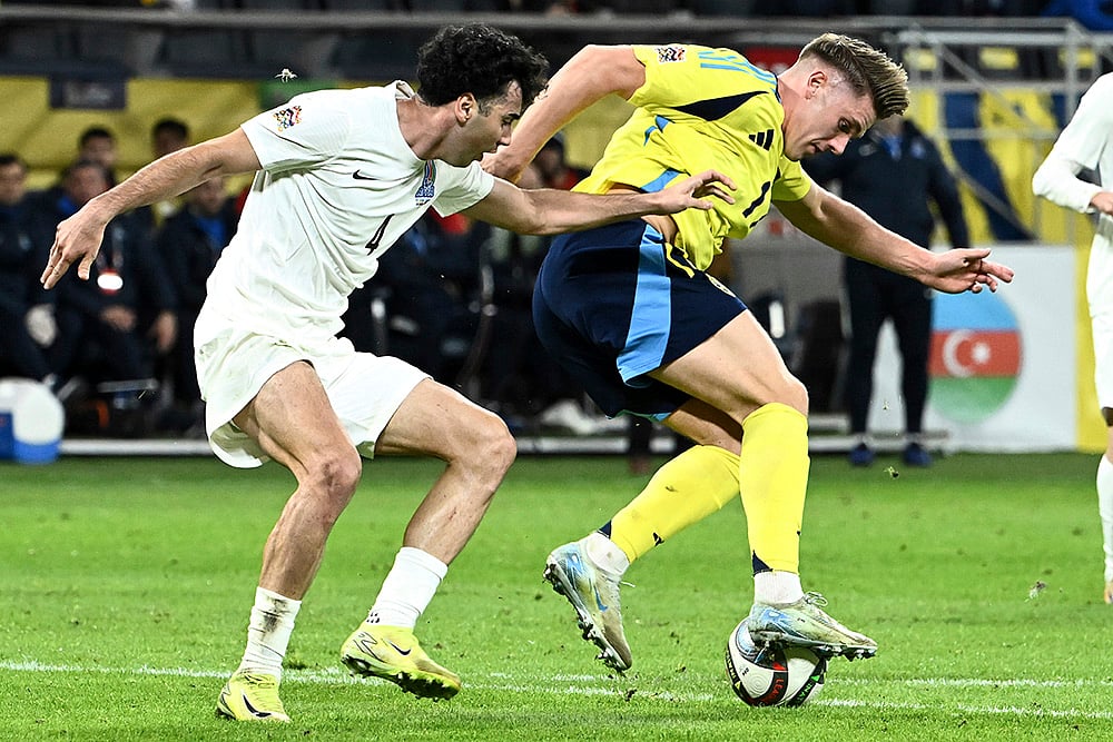 Nations League Soccer Sweden vs Azerbaijan football match_Bahlul Mustafazada