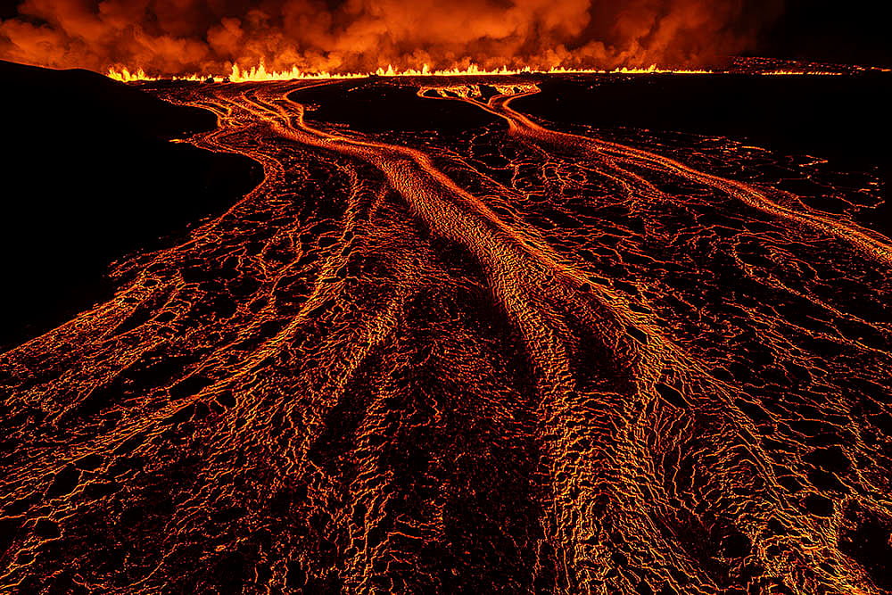 Icelands Reykjanes Volcano erupts 7th time in 2024 photos_Iceland Volcano