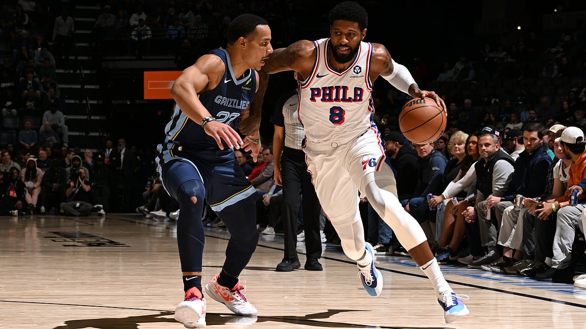 Paul George in action against the Memphis Grizzlies