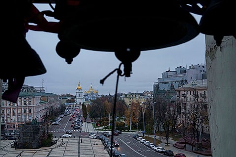 Russia Ukraine War 1000 Days: View of St. Michael's Golden-Domed Monastery