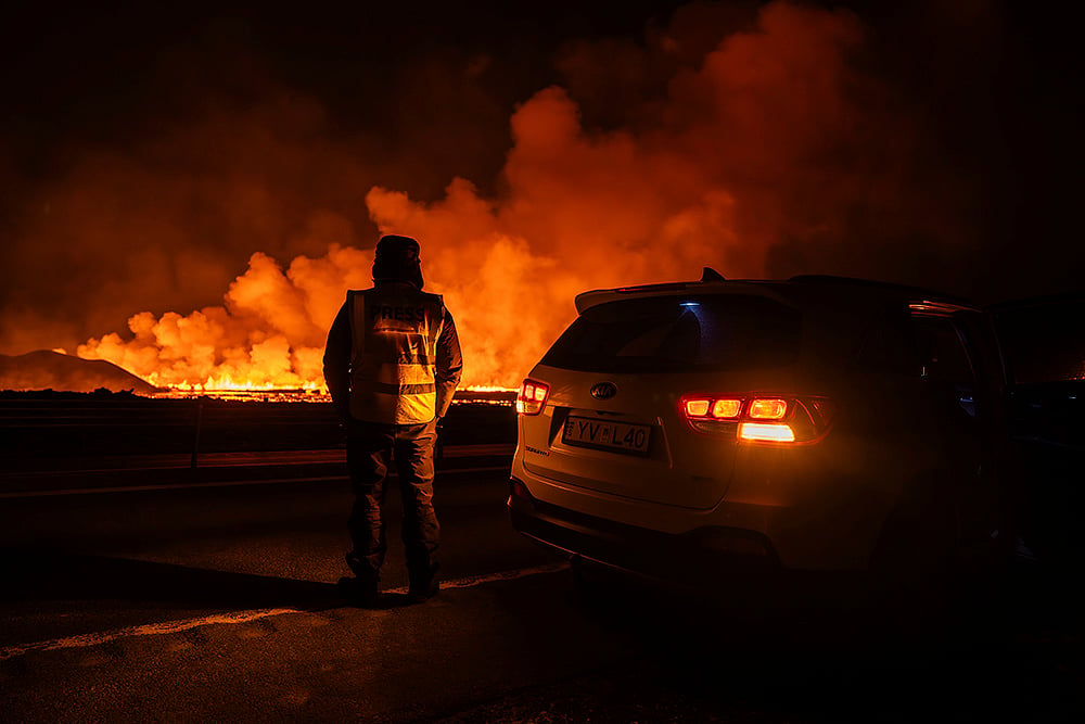 Icelands Reykjanes Volcano erupts 7th time in 2024 photos_Icelands Reykjanes Volcano