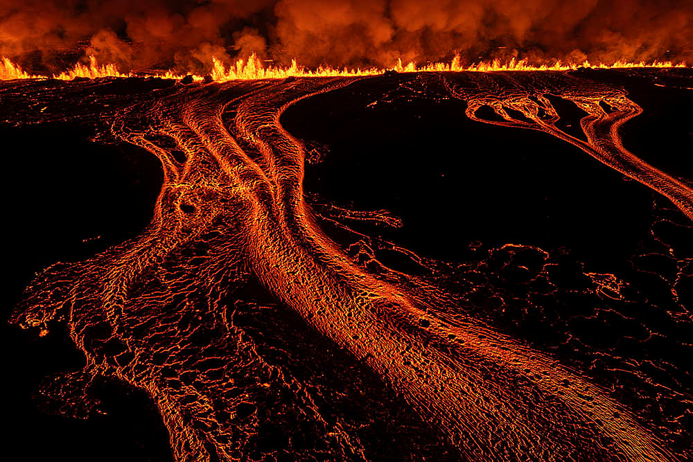 Icelands Reykjanes Volcano erupts 7th time in 2024 photos_Volcano Eruption photos