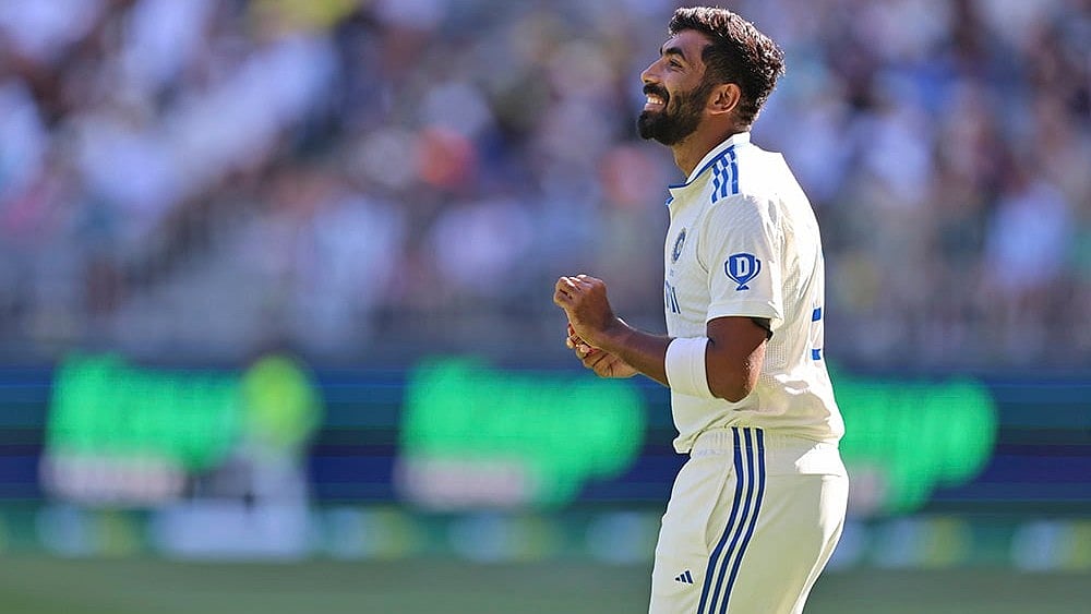 IND Vs AUS 1st Test, Day 1: India's captain Jasprit Bumrah gestures as he prepares to bowl - | Photo: AP/Trevor Collens