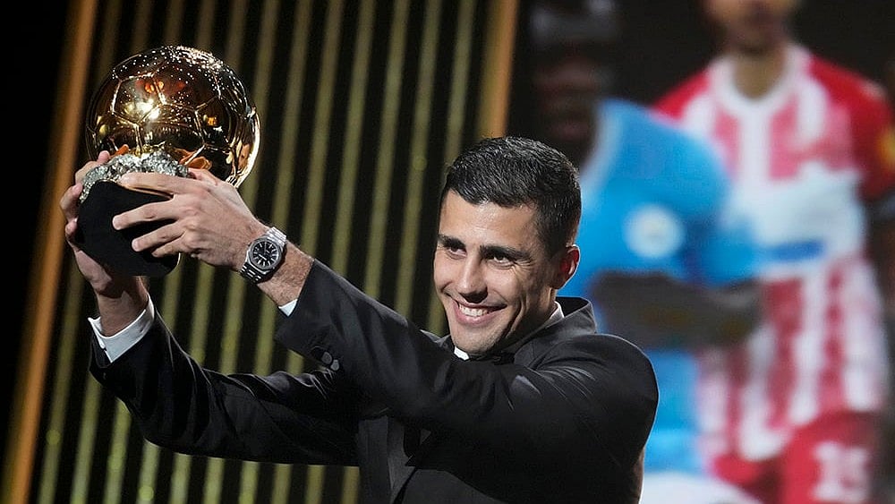 | Photo: AP/Michel Euler : Ballon d' Or: Rodri receives the 2024 Men's Ballon d'Or award
