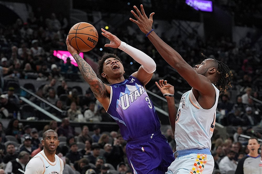 NBA Basketball San Antonio Spurs vs Utah Jazz match gallery_ Keyonte George