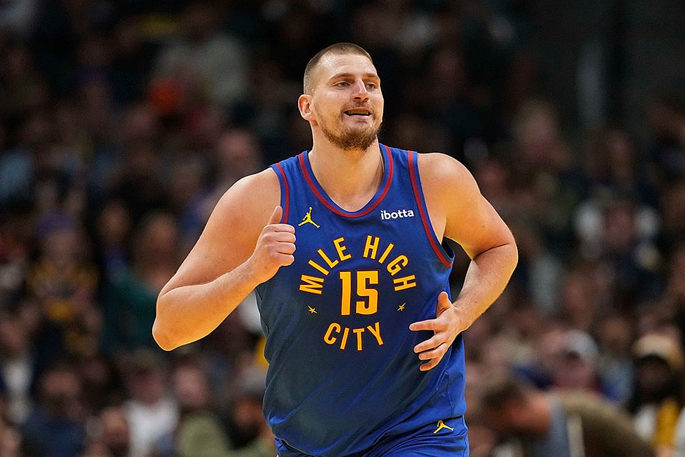 NBA Cup game Dallas Mavericks vs Denver Nuggets basketball photo gallery_Nikola Jokic 