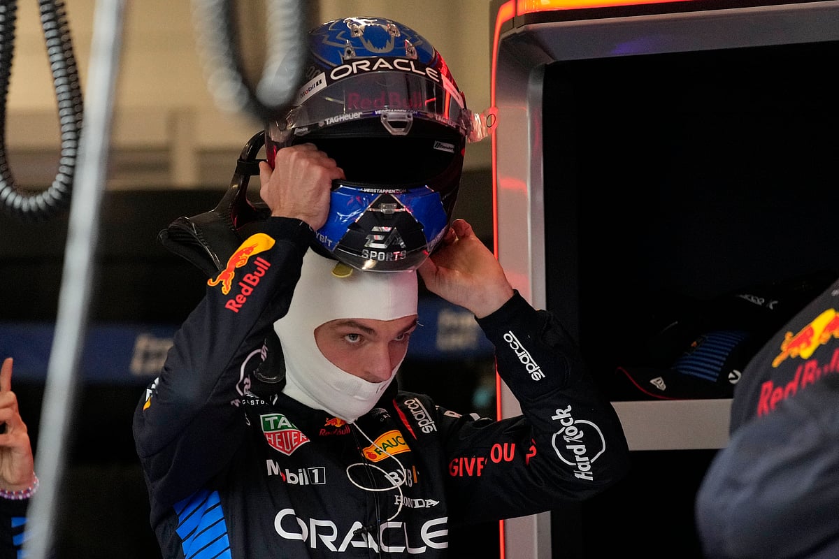 Red Bull driver Max Verstappen, of the Netherlands, prepares to drive during the final practice session for the Formula One U.S. Grand Prix auto race, Friday, Nov. 22, 2024, in Las Vegas. 


 - (AP Photo/John Locher)
