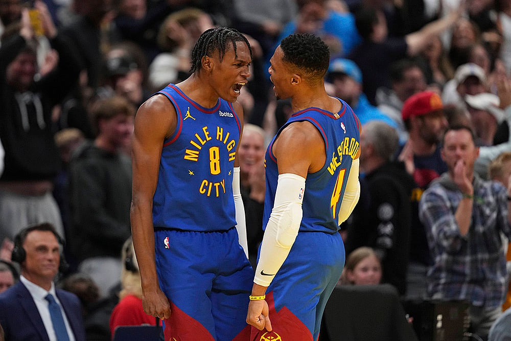 NBA Cup game Dallas Mavericks vs Denver Nuggets basketball photo gallery_Peyton Watson