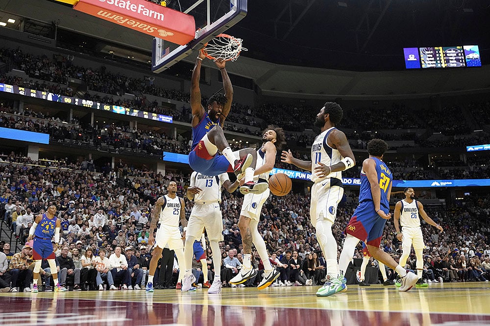 NBA Cup game Dallas Mavericks vs Denver Nuggets basketball photo gallery_DeAndre Jordan