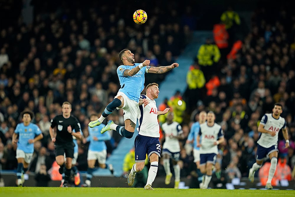 Britain Soccer Premier League Manchester City vs Tottenham Hotspur football gallery_Kyle Walker