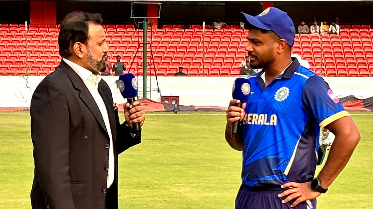 Photo: X/ramanbhanot : File image of Sanju Samson at the toss.